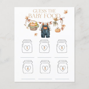 Guess Baby Food Pumpkin Rustic Baby Shower game