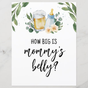 Guess How Big Is Mommy Belly Sign Baby Is Brewing