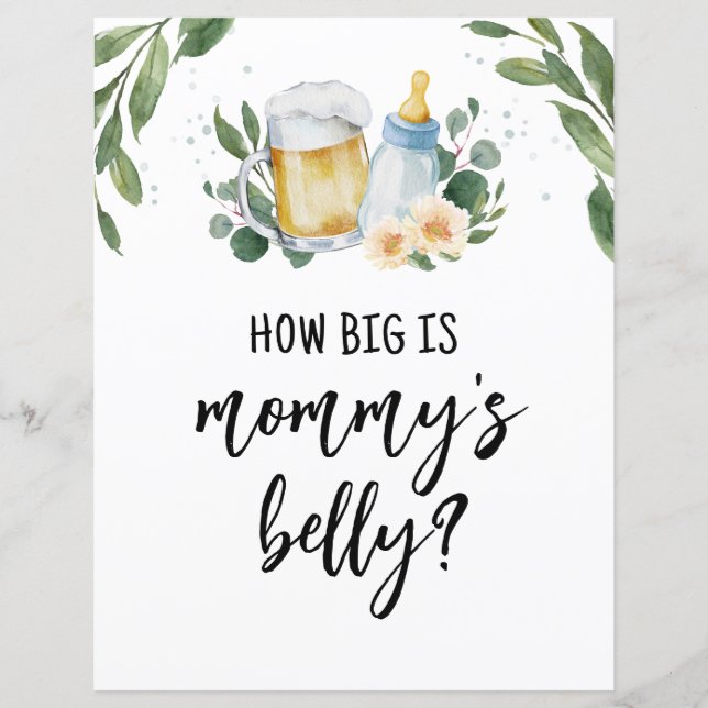Guess How Big Is Mommy Belly Sign Baby Is Brewing (Front)