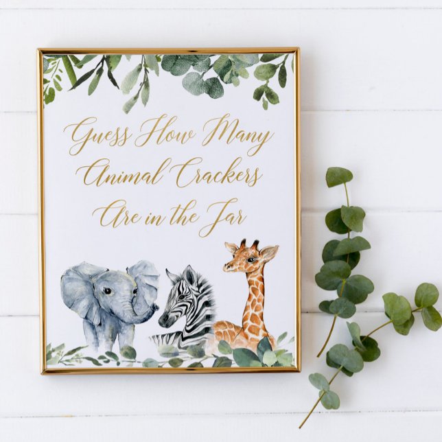 Guess how many animal crackers game sign (Creator Uploaded)