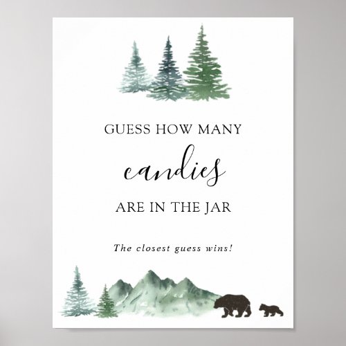 Guess How Many Are in the Jar Shower Game Poster