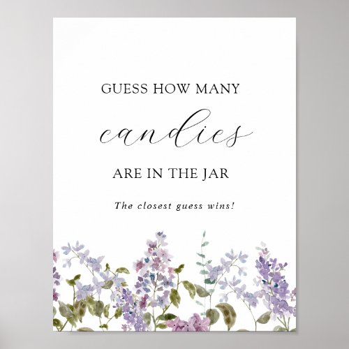 Guess How Many Are in the Jar Shower Game Poster