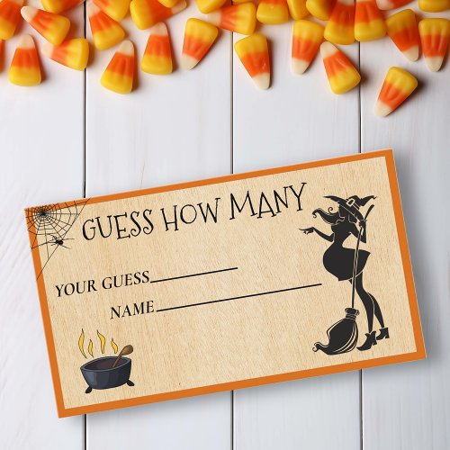 Guess how Many Baby Brewing Witch Halloween  Business Card