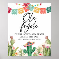  Guess How Many Beans Ole Frijole Shower Game