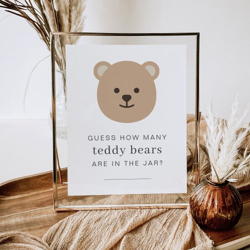 Guess How Many Bears in The Jar _ Bear Face Sign