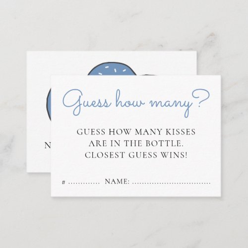 Guess How Many Blue Donuts Baby Sprinkle Game Business Card