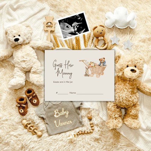 Guess How Many Boho Nursery Baby Shower Game Enclosure Card