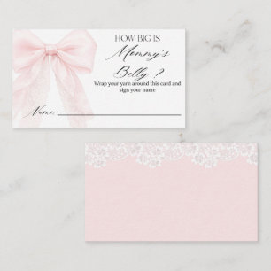 guess how many bows Girl Modern Baby Shower Enclosure Card