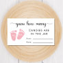 Guess How Many Candies Baby Girl Shower Game Enclosure Card