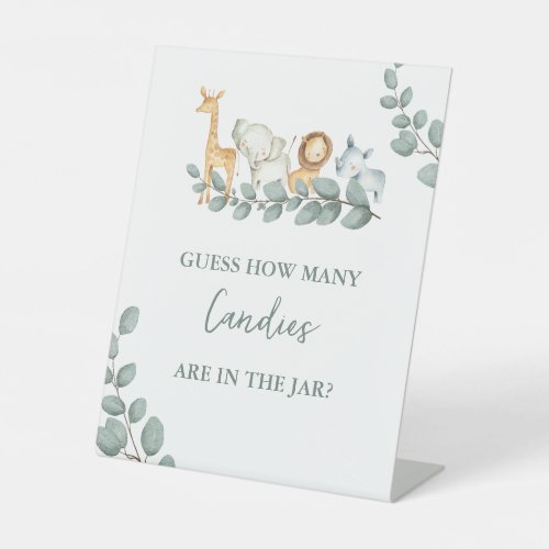 Guess How Many Candies Baby Shower Game Pedestal  Pedestal Sign