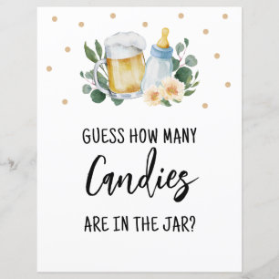 Guess How Many Candies Sign Baby Is Brewing Game
