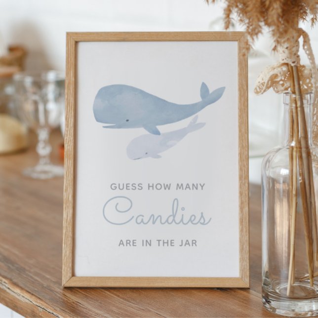Guess How Many Candies Whale Baby Shower Sign (Creator Uploaded)