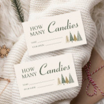 Guess How Many Candies Winter Baby Shower Game  Enclosure Card