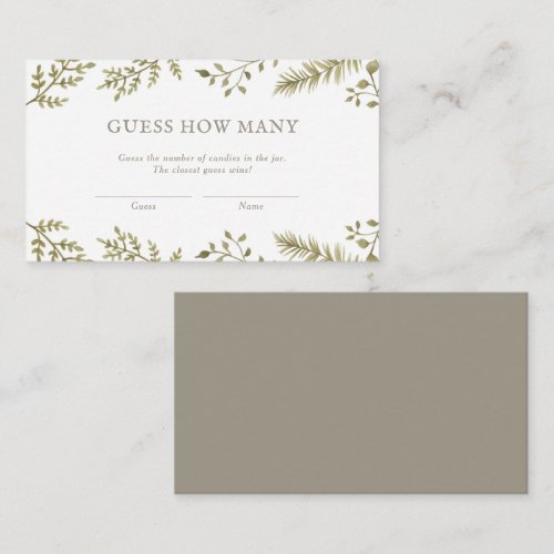 Guess How Many Candies Woodland Baby Shower Game