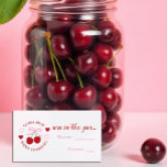 Guess How Many Cherries Bridal Shower Enclosure Card