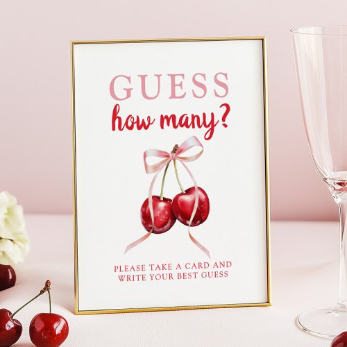 Guess How Many Cherry Baby Shower Game