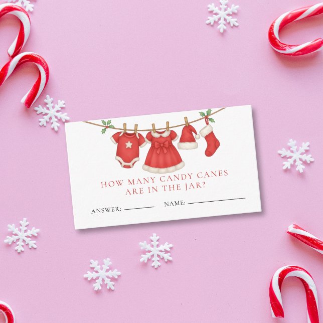 Guess How Many Clothesline Baby Shower Answer Card (Creator Uploaded)