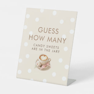 Guess How Many Coffee Baby Shower Table Sign