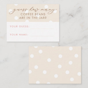 Guess How Many Coffee Beans Are In The Jar Shower Enclosure Card