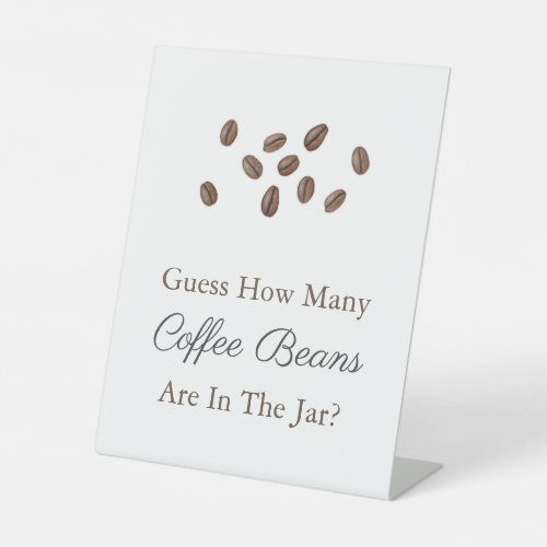 Guess How Many Coffee Beans Baby Shower Game Pedestal Sign