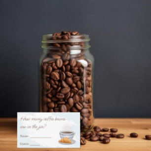 Guess How Many Coffee Beans Bridal Shower Enclosure Card