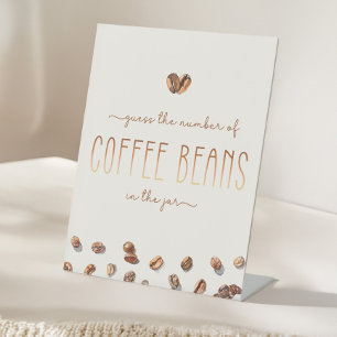 Guess How Many Coffee Beans Bridal Shower Pedestal Sign