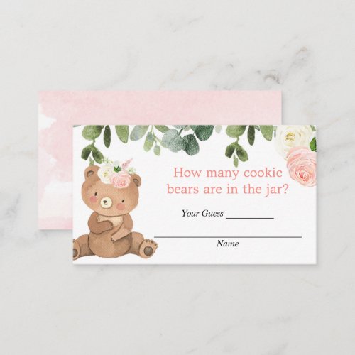Guess how many cookie bears inserts baby shower