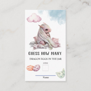 Guess How Many Dragon Eggs Baby Shower Game Enclosure Card