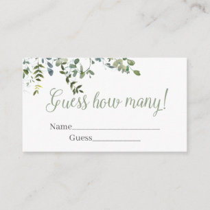 Guess How Many Enclosure Card