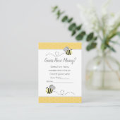 Guess How Many Gray Bumble Bee Baby Shower Game Enclosure Card (Standing Front)