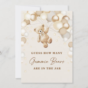 Guess How Many Gummie Bears Are In The Jar Sign Invitation