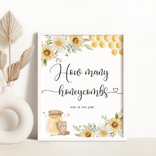 Guess how many honeycombs are in the jar poster