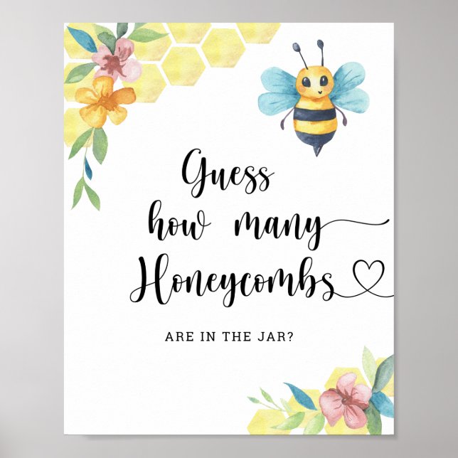 Guess how many honeycombs are in the jar poster (Front)