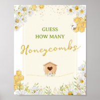 Guess How Many Honeycombs Bumblebee Baby Shower