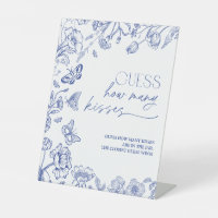 Guess How Many Kisses Blue Bridal Shower Game
