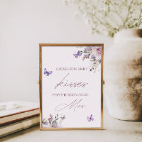 Guess How Many Kisses Bridal Shower Butterfly