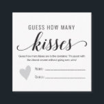 Guess how many kisses bridal Shower game Enclosure Card<br><div class="desc">Guess how many kisses bridal Shower game Enclosure Card</div>