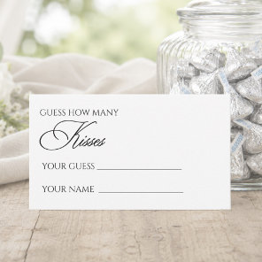 Guess How Many Kisses Bridal Shower Game Enclosure Card