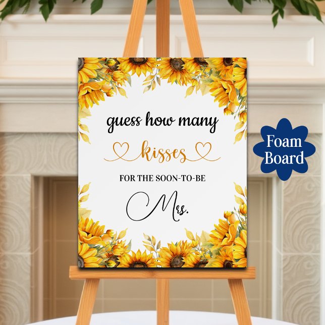 Guess How Many Kisses Bridal Shower Game Foam Board (Creator Uploaded)