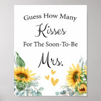 Guess How Many Kisses Bridal Shower Game