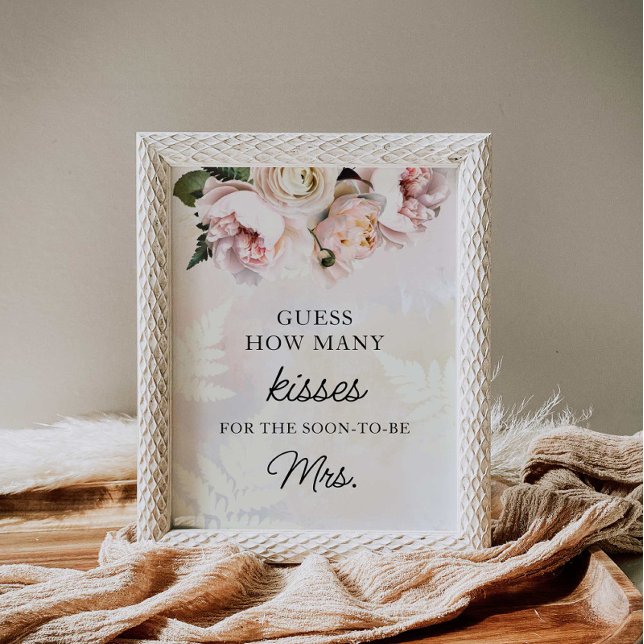 Guess How Many Kisses Bridal Shower Game Poster (Creator Uploaded)