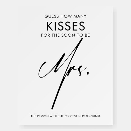 Guess How Many Kisses _ Editable Colors Sign