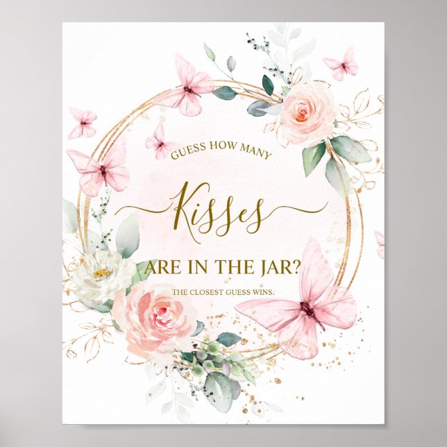 GUESS HOW MANY Kisses Game Sign (Front)