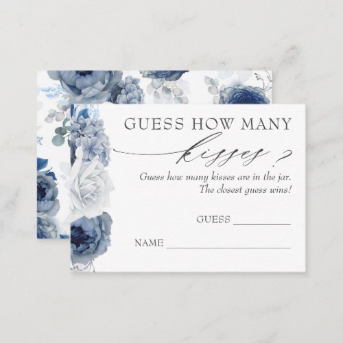 Guess How Many Kisses Pampas Grass Game Cards