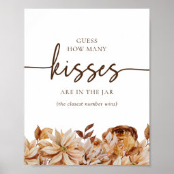 Guess How Many Kisses Poster | Zazzle