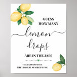 Guess How Many Lemon Drops Shower Game Sign at Zazzle