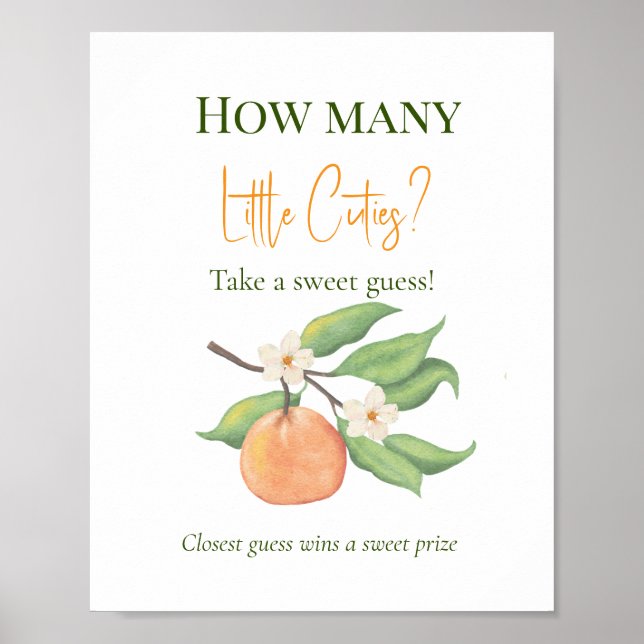 Guess how many Little Cuties shower game Poster (Front)