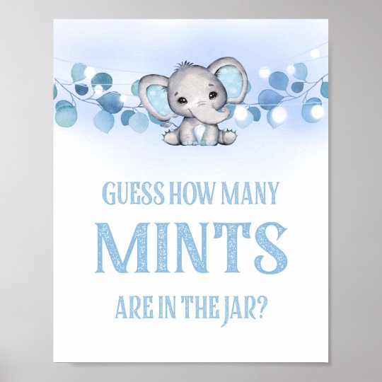 Guess How Many Mints Are in the Jar Poster