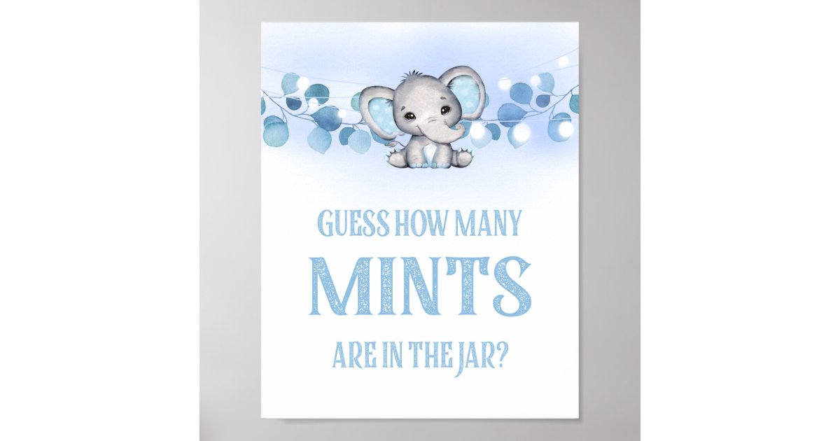 Guess How Many Mints Are in the Jar Poster Zazzle