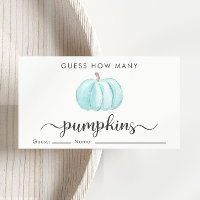 Guess How Many Pumpkins Baby Boy Shower Game